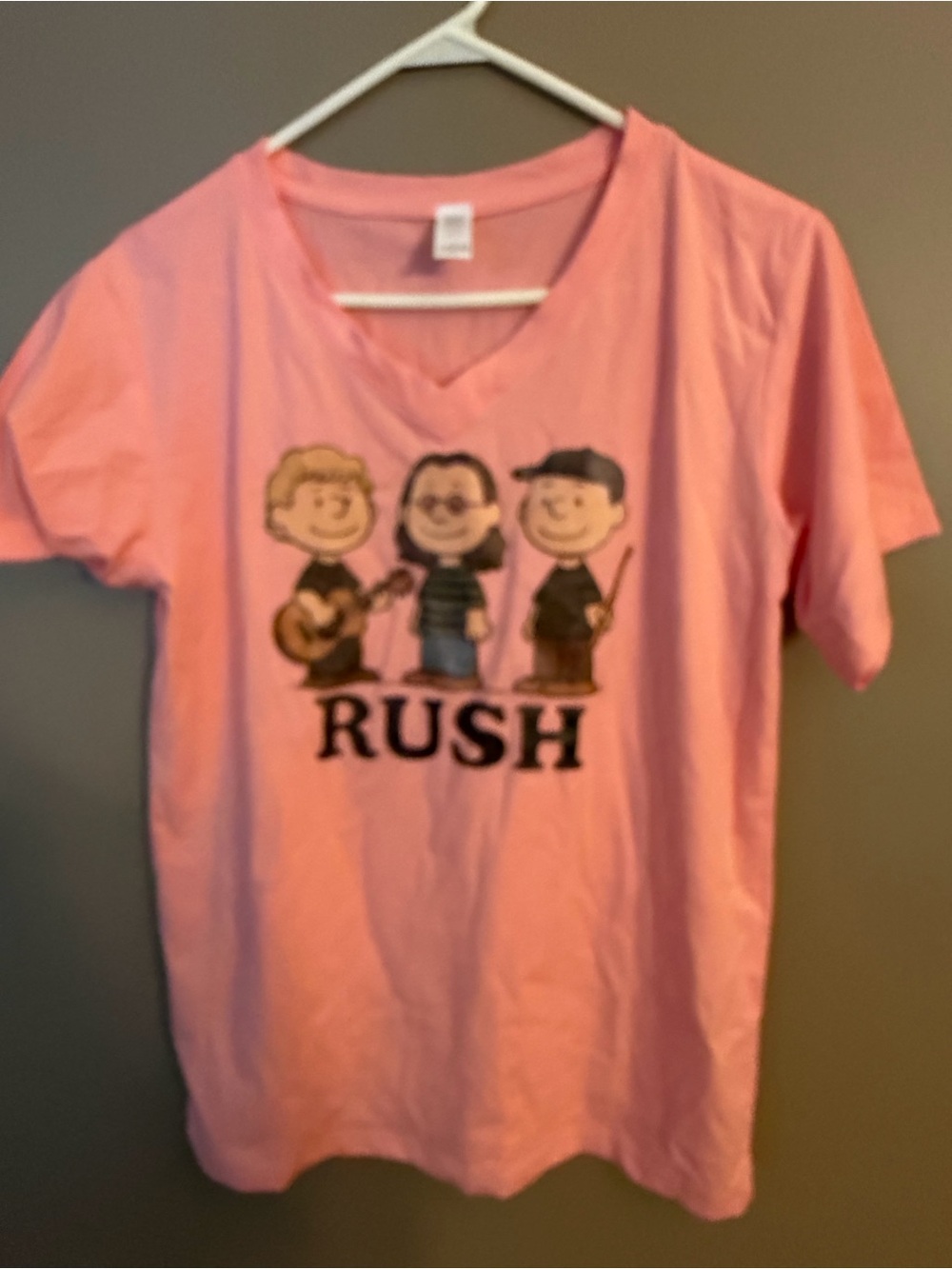 Rush Graphic adult Pink V-Neck Tee